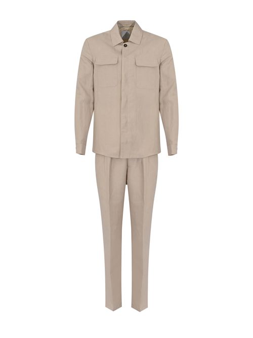 Completo in misto lino e lyocell Sabbia